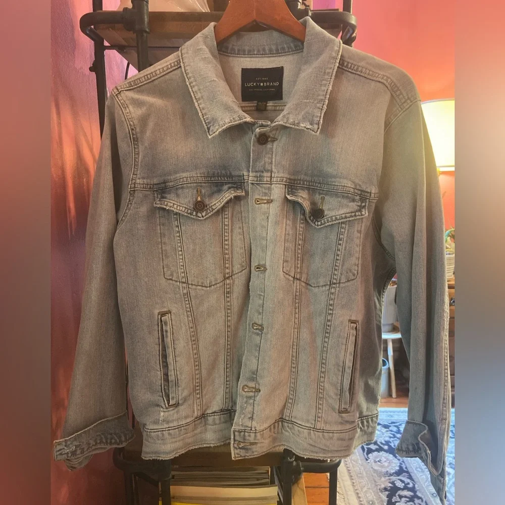 XXL Lucky Brand Tomboy Trucker Jean Jacket NWOT - Picture 1 of 4